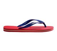 Havaianas - Brasil Logo, ikonische, bequeme und langlebige Badelatschen mit Brasilien- Flagge und rutschfester Sohle mit farbigen Streifen, Unisex-Erwachsene, 35/36 EU