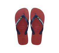 Havaianas - Brasil Logo, ikonische, bequeme und langlebige Badelatschen mit Brasilien- Flagge und rutschfester Sohle mit farbigen Streifen, Unisex-Erwachsene