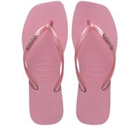 Havaianas Damen Pop-Up-Hausschuhe mit Metallic-Logo, schmal, quadratisch, Roségold, Größe 43, Chiffon, Rosa, 9