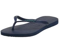 Havaianas Damen Slim Logo Metallic Flip Flops, Marineblau, Marineblau, 33/34 EU