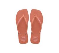Havaianas Damen Slim Square Logo Pop Up Square Toe Flip Flop, Pink Clay, 38.5/39 EU