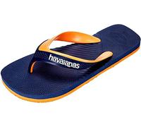 Havaianas Dual, Flip Flop Men, Navy Blue Begonia Orange, 35/36 EU