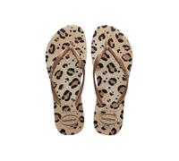 Havaianas Slim Animal Print Flip Flops Damen Grau - Damen, Beige - 39/40