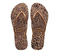 Havaianas Girl's Slim Animals Toe Separator, Sand Grey Golden, 10/11 UK Child