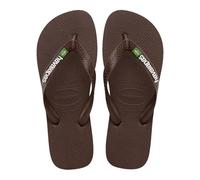 Havaianas HAV.Brasil Logo Unisex-Erwachsene Sandalen, Kaffeebraun/Weiß, 47/48 EU