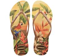 Havaianas Hav. Slim Tropical Damen Flip Flops, Caja Yellow, 35 EU