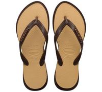 Havaianas Hav. Top Point Fusion Damen-Flip-Flops, Dunkelbraun/Gold, 39 EU