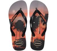Havaianas HAV. Top Surfer I Herren-Flip-Flops, Stahlgrau, Schwarz, Sonnenuntergangorange, Größe 12/13