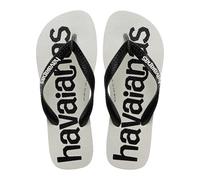 Havaianas Herren Hav. Top Logomania 2 Flip-Flops, Weiß, Schwarz, Weiß, 5,5/6 UK