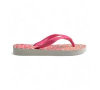 Havaianas - Kids Flores, bequeme, langlebige und witzige Flip-Flops, Sohle mit Blumenmuster, Metallic-Riemen und rutschfeste Sohle, Mädchen