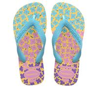 Havaianas - Kids Flores, bequeme, langlebige und witzige Flip-Flops, Sohle mit Blumenmuster, Metallic-Riemen und rutschfeste Sohle, Mädchen
