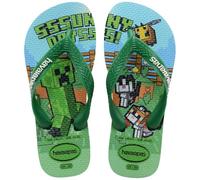 Havaianas - Kids Minecraft, Bequeme und Strapazierfähige Flip-Flops für Kinder, Sohle mit Pixelprint, Rutschfeste Sohle