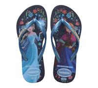 Havaianas - Kids Slim Princess, Disney-Prinzessinnen-Flip-Flops für Kinder, Elegantes Design mit Schmalen Riemen, Rutschfeste und Bequeme Sohle, Mädchen