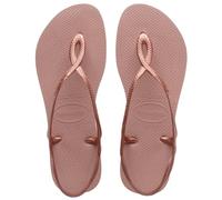 Havaianas Sandalen Luna - Gummi, geflochtene Riemen, rutschfeste Sohle - Rot 37 Damen
