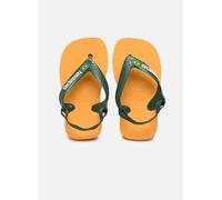 Havaianas Baby Brasil Logo II, Zehentrenner Unisex Baby, Pop Yellow/Amazon, 19/20