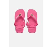 Havaianas Baby Brasil logo II, Pink Flux/White, 1/2 UK Child