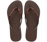 Havaianas Slim Glitter II Damen Badesandalen braun schwarz - 35-36