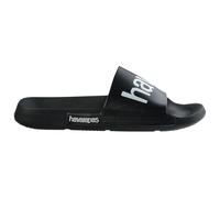 HAVAIANAS SLIDE CLASSIC LOGO MANIA Unisex Pantoffeln, schwarz, größe 37/38 35/36