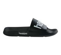 HAVAIANAS SLIDE CLASSIC LOGO MANIA Unisex Pantoffeln, schwarz, größe 41/42 39/40