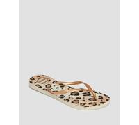 Havaianas Slim Animals Flip-flops Für Damen In Beige Und Gold 4103352-beigebeige Beige;Print;Golden 42;41