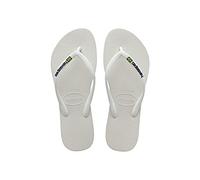 Havaianas - Slim Brasil Logo, Bequeme, Robuste und Leichte Badelatschen für Frauen, Hommage an Brasilien, Flagge auf Riemen und Sohlen