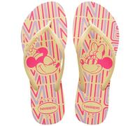 Havaianas - Slim Disney Stylish, bequeme, leichte und stilvolle Badelatschen, Disney-Designs, schmale Riemen und rutschfeste Sohle, Damen, Buttercream, 35/36 EU