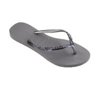 Havaianas Slim Glitter Ii Damen's Slim Design Shiny Finish Summr Sandals (Grau, EU 37/38)