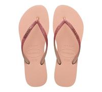 Havaianas Slim Glitter Ii Damen's Slim Design Shiny Finish Summr Sandals (Rosa, EU 41/42)