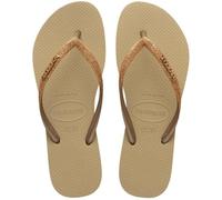 Havaianas Slim Glitter Ii Damen's Slim Design Shiny Finish Summr Sandals (Sand, EU 43/44)