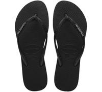 Havaianas Slim Glitter Ii Damen's Slim Design Shiny Finish Summr Sandals (Schwarz Schwarz, EU 37/38)