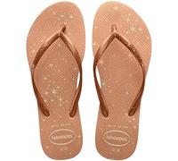 Havaianas Slim Gloss Flip Flops Unisex Kinder, Beige, 23/24 EU