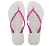 Havaianas Slim Logo Flip White Flops 39/40