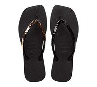 Havaianas Slim Square Magic Sequin Zehensandalen Damen Schwarz/Gold - 41/42 - Zehensandalen Shoes