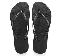 Havaianas Badelatschen Slim Damen – texturierte Sohlen für Grip und Halt – Schwarz Größe 4.5/5
