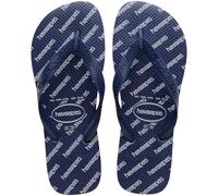 Havaianas - Top Logomanía Essentials, bequeme, strapazierfähige und leichte Badelatschen, Logodetails auf der Sohle, Unisex Erwachsene, Navy Blue, 33/34 EU