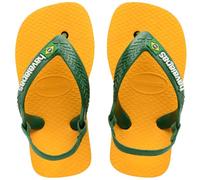 Havaianas Unisex Baby Brasil Logo II Flipflop, Pop Yellow/Amazon, 22 EU