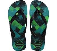 Havaianas Unisex Brasil Fresh Blackblackleaf Green Flip-Flop, Schwarz, Schwarz, Blattgrün, 33/34 EU