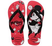 Havaianas Unisex-Kinder Top DisneyFlip-Flop, Rubinrot, Schwarz, 27 EU