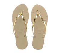 Havaianas - You Metallic, Bequeme, stylische und vielseitige Sandalen, Dünne Riemen mit Metallic-Finish, Kleiner Absatz, für Damen