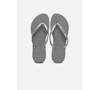 Havaianas - Zehensandalen Hav. Slim Logo Metallic W - grau - Größe 35 - 36