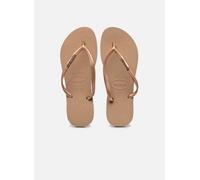 Havaianas - Zehensandalen Hav. Slim Logo Metallic W - rosa - Größe 37 - 38