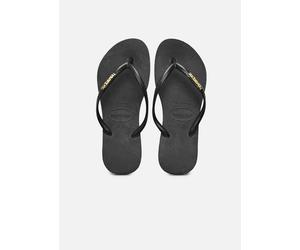 Havaianas - Zehensandalen Slim Logo Metallic - schwarz - Größe 35 - 36