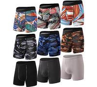 HAVVIS Herren Boxershorts Langes Bein Unterhosen Superweicher Bambus Männer Unterwäsche mit Eingriff (DE/NL/SE/PL, Alphanumerisch, XXL, Regular, Regular, A01-9er Pack)