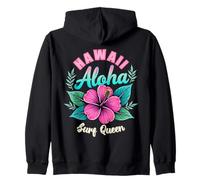 Hawaii Aloha Surf Queen Tropical Hibiscus Tee für Damen Kapuzenjacke