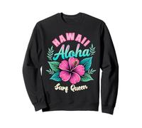 Hawaii Aloha Surf Queen Tropical Hibiscus Tee für Damen Sweatshirt