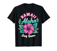 Hawaii Aloha Surf Queen Tropical Hibiscus Tee für Damen T-Shirt
