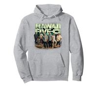 Hawaii Five-O Cast Pullover Hoodie, Unisex für Erwachsene, Grau Meliert, XL