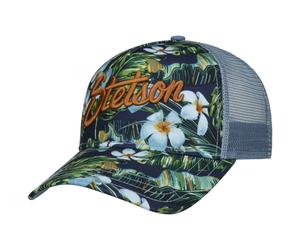 Hawaii Flower Trucker Cap by Stetson blau-grün One Size Small