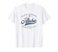 Hawaii Hello Island Grafik auf der Vorderseite und Rückseite XO4U Original T-Shirt