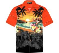 Hawaii Hemd Männer Baumwolle Größe S - 8XL Herren Hawaiihemd Kurzarm Strand Palmen